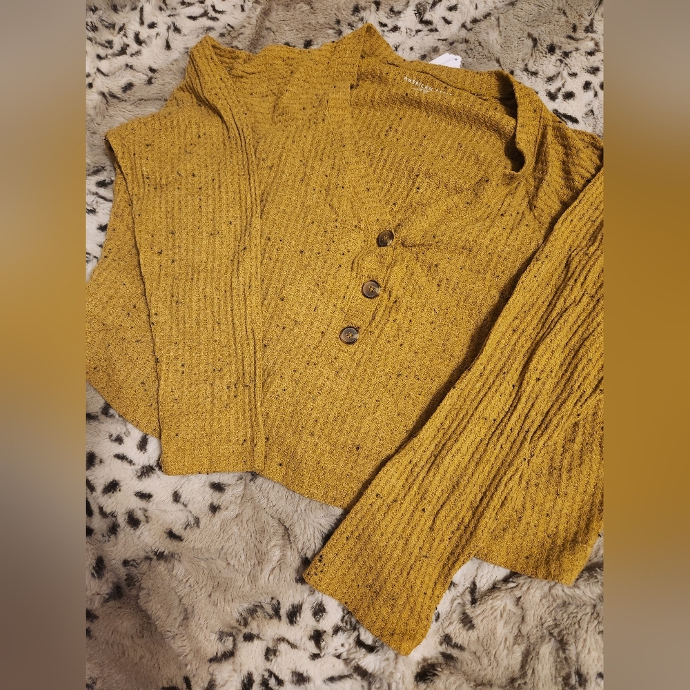 Mustard American Eagle Top